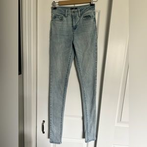 American Tall - Georgia High Rise Skinny Jean - 25 x 35 - Light Sunrise Blue